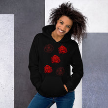 Load image into Gallery viewer, Unisex Red Rose Hoodie