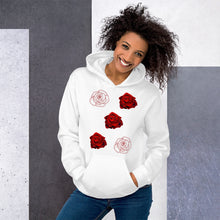 Load image into Gallery viewer, Unisex Red Rose Hoodie