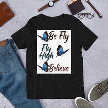 Load image into Gallery viewer, Short-Sleeve Be Fly Butterfly T-Shirt
