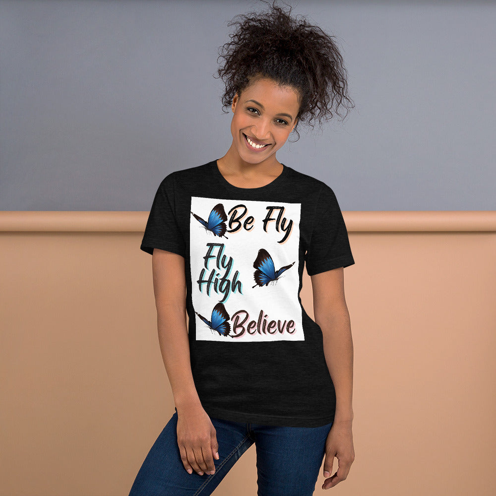 Short-Sleeve Be Fly Butterfly T-Shirt